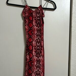 Super stretchy snake print dress